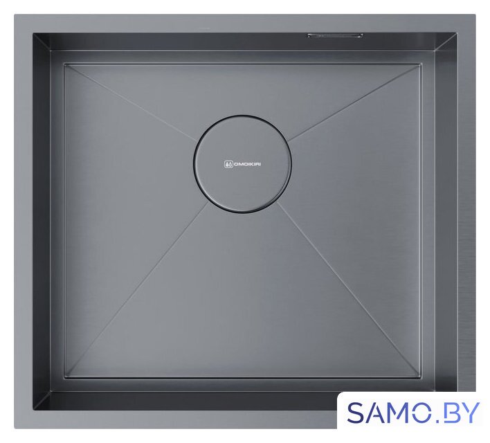 Кухонная мойка Omoikiri Kasen 49-16-INT-GM 4997055 (вороненая сталь) - Изображение №1 — Интернет-магазин samo.by
