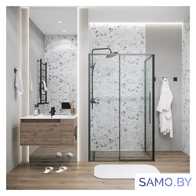 Душевой уголок Grossman Galaxy 100x80x195 120.K33.01.1080.21.00 (черный матовый/прозрачное стекло) - Изображение №7 — Интернет-магазин samo.by