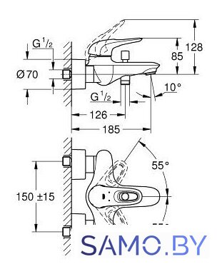 Смеситель Grohe Eurostyle 33591003 - Изображение №2 — Интернет-магазин samo.by