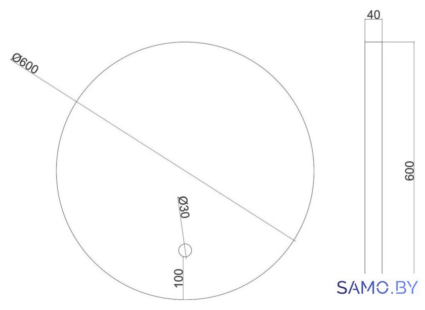  Roxen Зеркало Enry Round 510235-60GB - Изображение №3 — Интернет-магазин samo.by