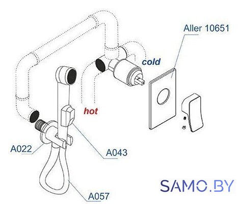 Комплект смесителей Wasserkraft A010657 - Изображение №3 — Интернет-магазин samo.by
