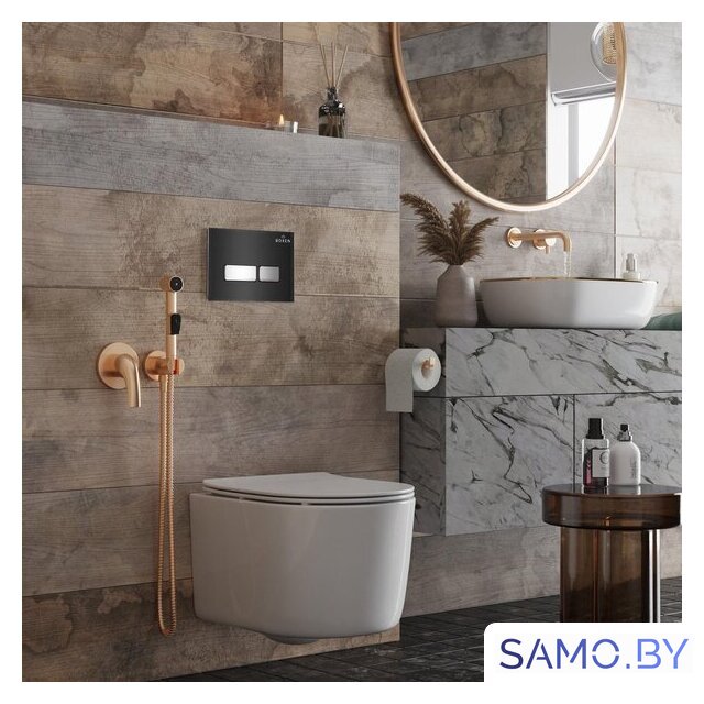 Унитаз подвесной Roxen Simple Compact в комплекте с инсталляцией StounFix Dual Fresh 6 в 1 965318 (кнопка: черное стекло) - Изображение №14 — Интернет-магазин samo.by