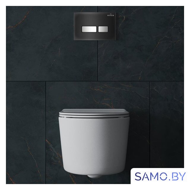 Унитаз подвесной Roxen Simple Compact в комплекте с инсталляцией StounFix Dual Fresh 6 в 1 965318 (кнопка: черное стекло) - Изображение №15 — Интернет-магазин samo.by