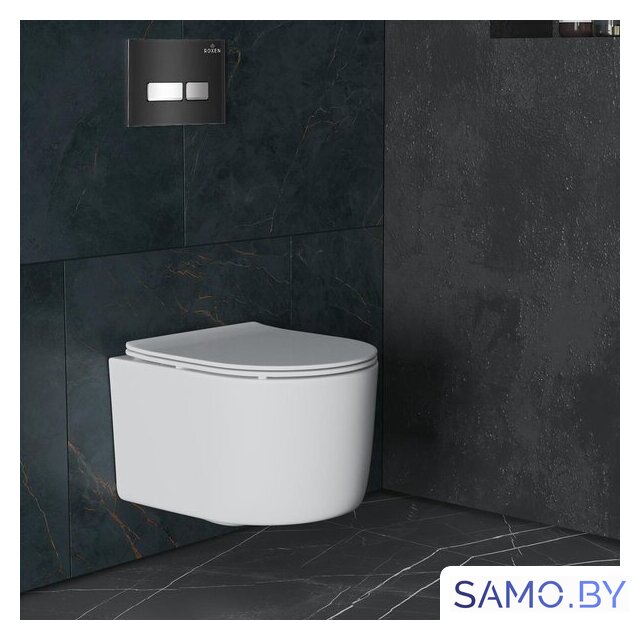 Унитаз подвесной Roxen Simple Compact в комплекте с инсталляцией StounFix Dual Fresh 6 в 1 965318 (кнопка: черное стекло) - Изображение №13 — Интернет-магазин samo.by
