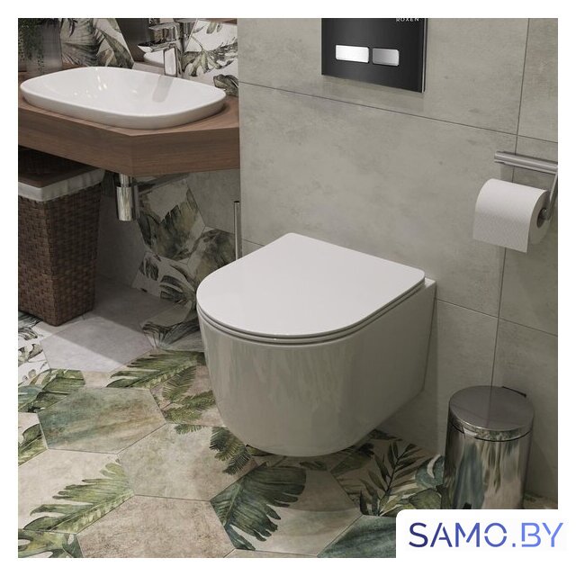 Унитаз подвесной Roxen Simple Compact в комплекте с инсталляцией StounFix Dual Fresh 6 в 1 965318 (кнопка: черное стекло) - Изображение №11 — Интернет-магазин samo.by