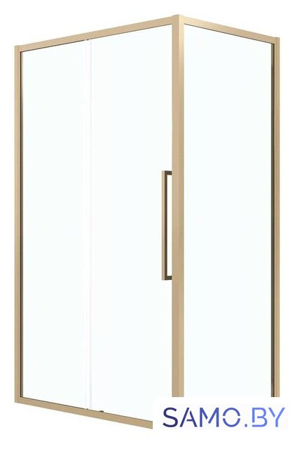 Душевая стенка Grossman Cosmo 90x195 200.K33.02.90.32.00 (золото сатин/стекло прозрачное) - Изображение №4 — Интернет-магазин samo.by