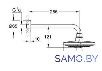 Душевая система  Grohe Eurosmart [124440] - Изображение №3 — Интернет-магазин samo.by