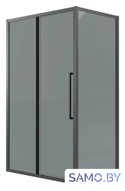 Душевая стенка Grossman Cosmo 80x195 200.K33.02.80.21.10 (черный матовый/стекло тонированное) - Изображение №4 — Интернет-магазин samo.by