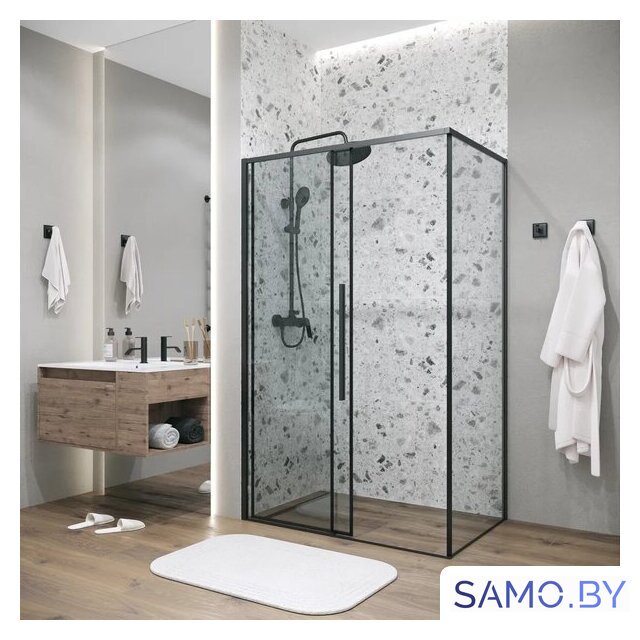 Душевой уголок Grossman Galaxy 120х100х195 120.K33.01.1210.21.00 (черный матовый/прозрачное стекло) - Изображение №7 — Интернет-магазин samo.by