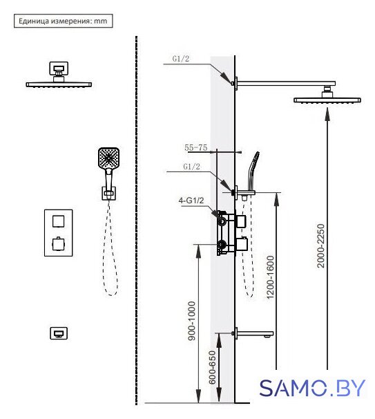 Душевая система  Altrobagno Lamberto 040411 GrMt - Изображение №10 — Интернет-магазин samo.by