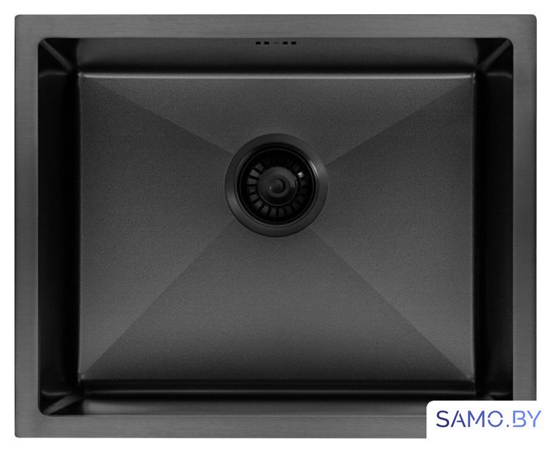 Кухонная мойка ARFEKA ECO AR 550*450 BLACK PVD NANO DECOR VOLCANIC ROCK - Изображение №3 — Интернет-магазин samo.by
