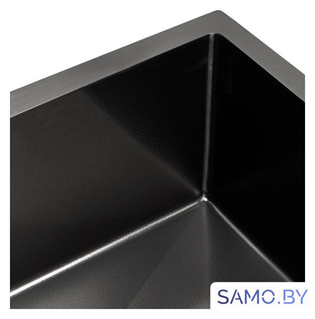 Кухонная мойка ARFEKA ECO AR 550*450 BLACK PVD NANO DECOR VOLCANIC ROCK - Изображение №6 — Интернет-магазин samo.by