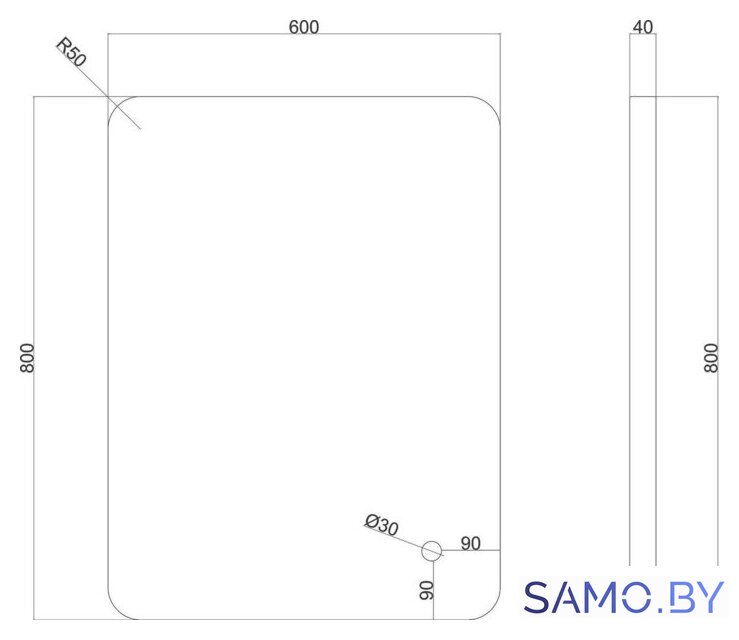  Roxen Зеркало Enry 510230-60GM - Изображение №4 — Интернет-магазин samo.by