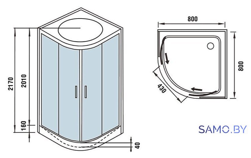 Душевая кабина WeltWasser WW500 Werra 804 - Изображение №20 — Интернет-магазин samo.by