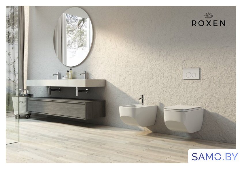 Унитаз подвесной Roxen Boro One Rimless 6 в 1 StounFix Dual Fresh 506177 (кнопка: белый глянец) - Изображение №12 — Интернет-магазин samo.by