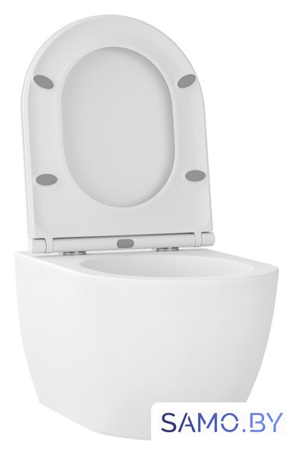 Унитаз подвесной Wellsee Chalice Perfection RimFree 182608001 (чаша, пневмокрышка, матовый белый) - Изображение №2 — Интернет-магазин samo.by