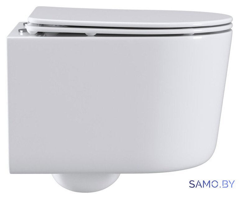 Унитаз подвесной Roxen Simple Compact в комплекте с инсталляцией StounFix Dual Fresh 6 в 1 964407 (кнопка: белое стекло) - Изображение №6 — Интернет-магазин samo.by