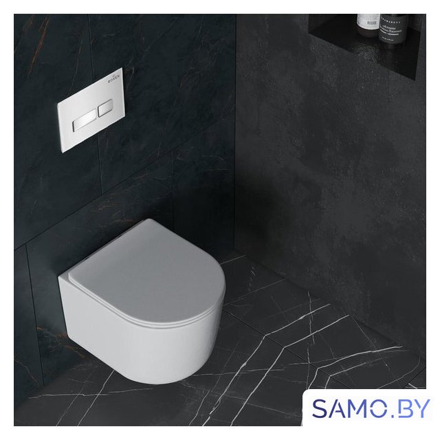 Унитаз подвесной Roxen Simple Compact в комплекте с инсталляцией StounFix Dual Fresh 6 в 1 964407 (кнопка: белое стекло) - Изображение №16 — Интернет-магазин samo.by