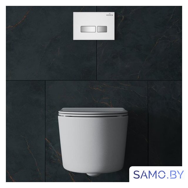 Унитаз подвесной Roxen Simple Compact в комплекте с инсталляцией StounFix Dual Fresh 6 в 1 964407 (кнопка: белое стекло) - Изображение №13 — Интернет-магазин samo.by