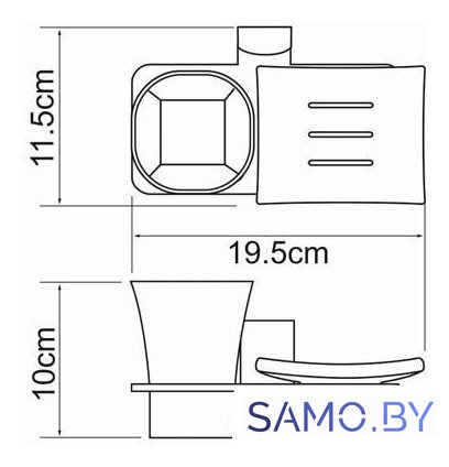 Держатель для мыльницы и стакана Wasserkraft Leine K-5026 - Изображение №3 — Интернет-магазин samo.by