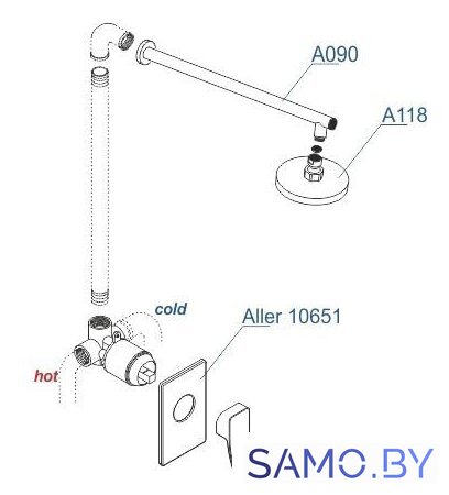 Душевая система  Wasserkraft A12118 - Изображение №4 — Интернет-магазин samo.by