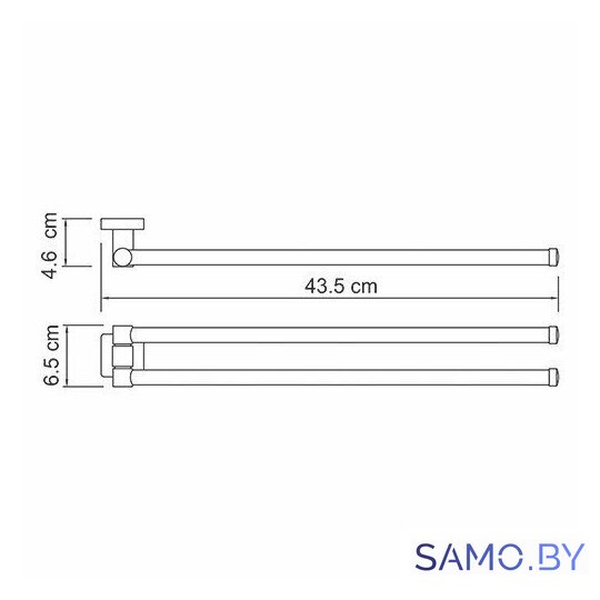 Держатель для полотенца Wasserkraft Lippe K-6531 - Изображение №4 — Интернет-магазин samo.by
