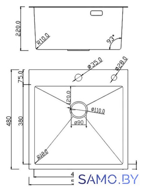 Кухонная мойка Roxen Simple 560220-50BR-GR бронза/текстурная PVD покрытие (с коландером и дозатором) - Изображение №19 — Интернет-магазин samo.by