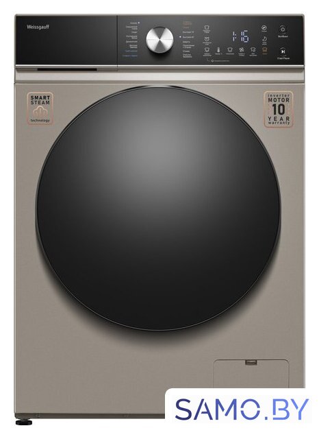 Стирально-сушильная машина Weissgauff WMD 61211 D Inverter Steam Champagne - Изображение №1 — Интернет-магазин samo.by