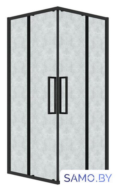 Душевой уголок Grossman Cosmo 90x90x195 300.K33.02.9090.21.02 (черный матовый/шиншилла стекло) - Изображение №1 — Интернет-магазин samo.by