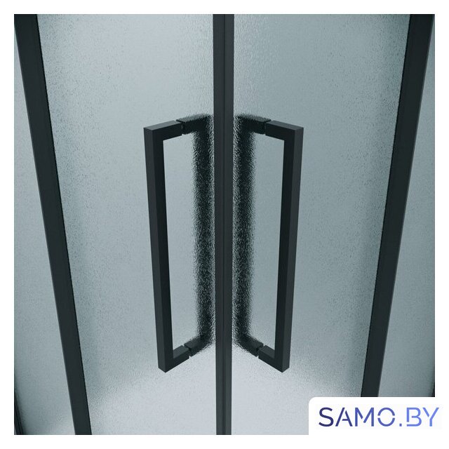 Душевой уголок Grossman Cosmo 90x90x195 300.K33.02.9090.21.02 (черный матовый/шиншилла стекло) - Изображение №3 — Интернет-магазин samo.by