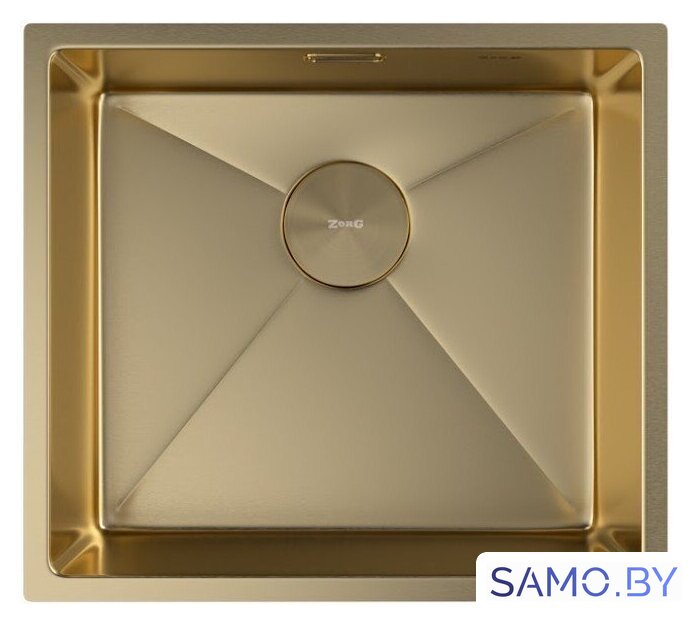 Кухонная мойка ZorG Zerox 49 U / IF PVD Gold - Изображение №3 — Интернет-магазин samo.by
