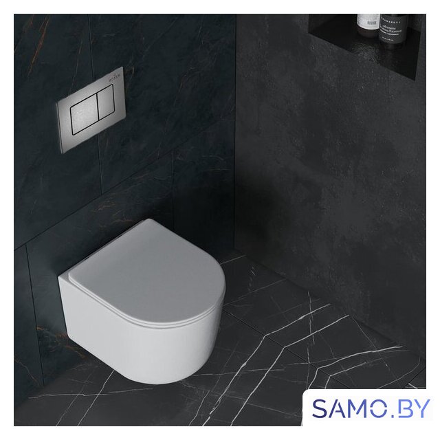 Унитаз подвесной Roxen Simple Compact в комплекте с инсталляцией StounFix Dual Fresh 6 в 1 954681 (кнопка: оружейная сталь) - Изображение №15 — Интернет-магазин samo.by