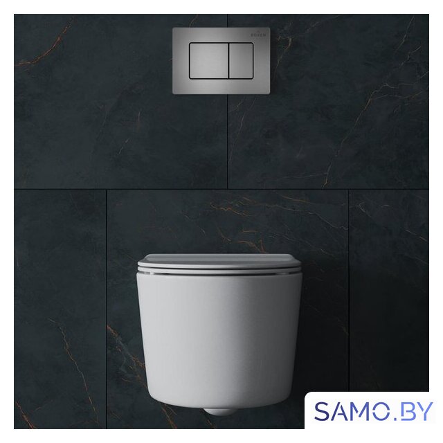Унитаз подвесной Roxen Simple Compact в комплекте с инсталляцией StounFix Dual Fresh 6 в 1 954681 (кнопка: оружейная сталь) - Изображение №10 — Интернет-магазин samo.by