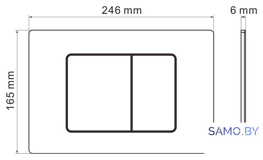 Унитаз подвесной Roxen Simple Compact в комплекте с инсталляцией StounFix Dual Fresh 6 в 1 954681 (кнопка: оружейная сталь) - Изображение №30 — Интернет-магазин samo.by