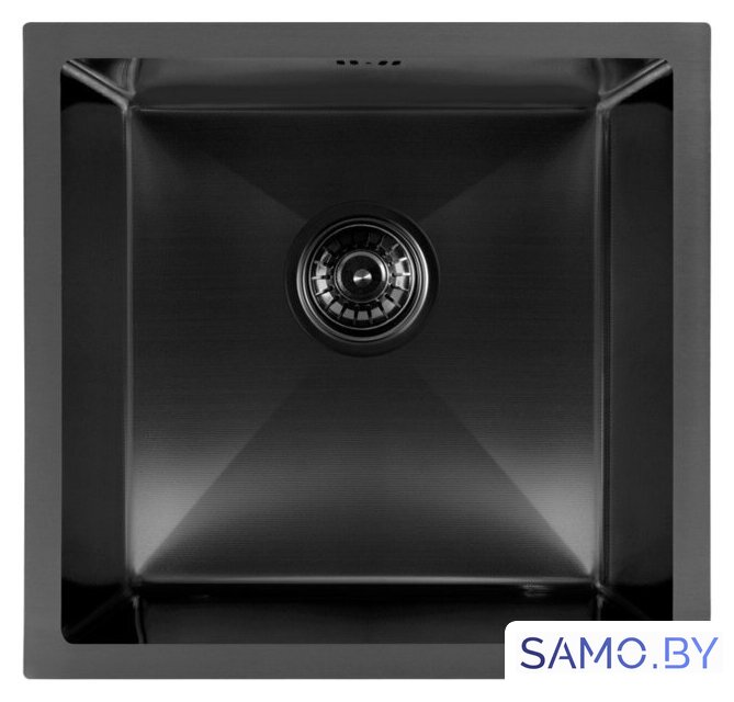 Кухонная мойка ARFEKA ECO AR 450*450 BLACK PVD NANO DECOR MILLET GRAINS - Изображение №1 — Интернет-магазин samo.by