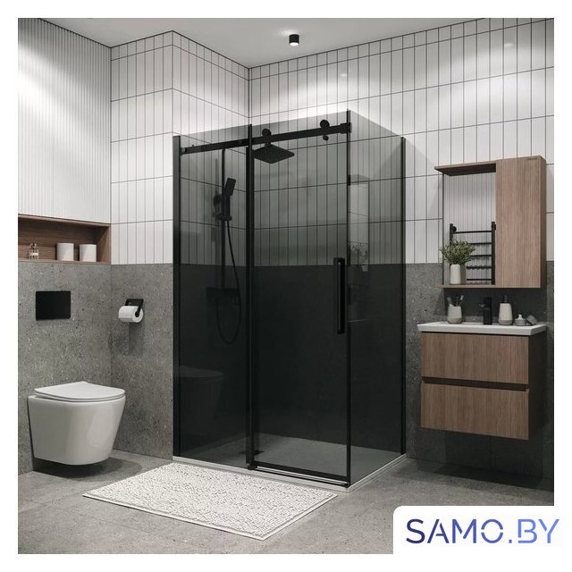 Душевой уголок Grossman Classic 110x80x195 120.K33.04.1180.21.10 (черный матовый/тонированное стекло) - Изображение №18 — Интернет-магазин samo.by