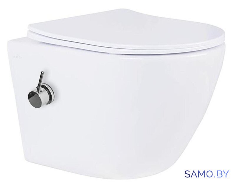 Унитаз подвесной Roxen Antares Bidet в комплекте с инсталляцией StounFix Dual Fresh 6 в 1 968457 (кнопка: брашированное золото) - Изображение №3 — Интернет-магазин samo.by