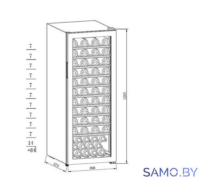 Винный шкаф MAUNFELD MFWC-201S84 - Изображение №2 — Интернет-магазин samo.by