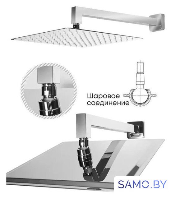 Душевая система  Grocenberg GB5007 (хром) - Изображение №5 — Интернет-магазин samo.by