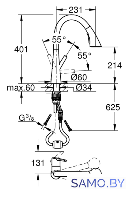 Смеситель Grohe Zedra 32294002 - Изображение №6 — Интернет-магазин samo.by