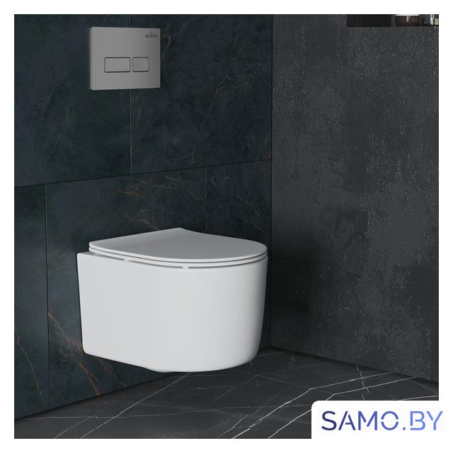 Унитаз подвесной Roxen Simple Compact в комплекте с инсталляцией StounFix Dual Fresh 6 в 1 943570 (кнопка: хром матовый) - Изображение №17 — Интернет-магазин samo.by