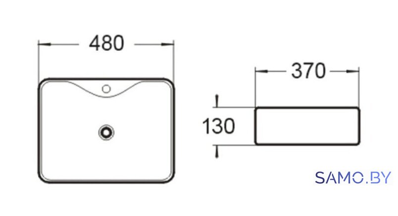 Умывальник SantiLine SL-1011MB - Изображение №2 — Интернет-магазин samo.by