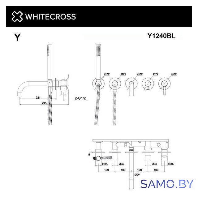 Смеситель Whitecross Y Y1240BL (черный матовый) - Изображение №3 — Интернет-магазин samo.by