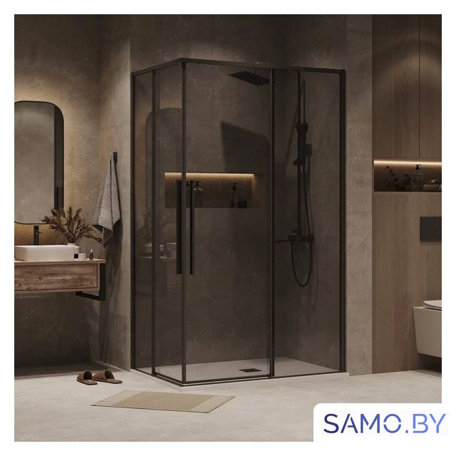 Душевой уголок Grossman Galaxy 110x90x195 300.K33.01.1190.21.10 (черный матовый/тонированное стекло) - Изображение №7 — Интернет-магазин samo.by