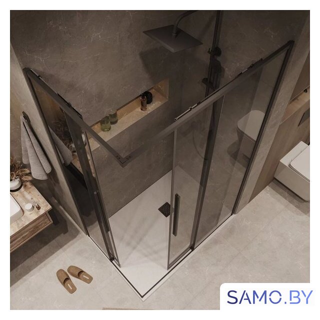 Душевой уголок Grossman Galaxy 110x90x195 300.K33.01.1190.21.10 (черный матовый/тонированное стекло) - Изображение №10 — Интернет-магазин samo.by