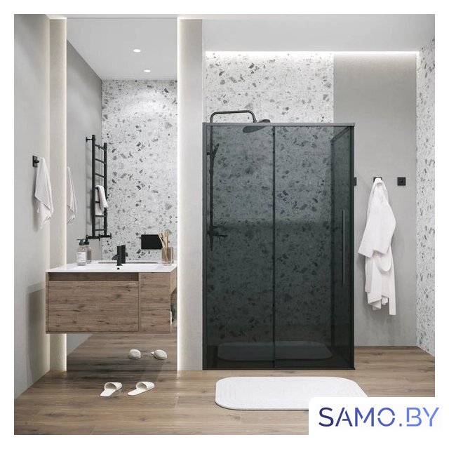 Душевой уголок Grossman Galaxy 100х100х195 120.K33.01.1010.21.10 (черный матовый/тонированное стекло) - Изображение №6 — Интернет-магазин samo.by