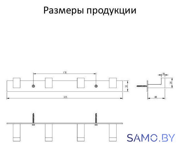 Держатель для полотенца Grocenberg AC0014 (черный матовый) - Изображение №3 — Интернет-магазин samo.by