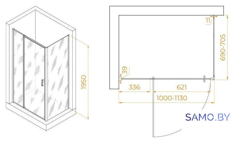 Душевой уголок RGW PA-078B 350807807-14 - Изображение №2 — Интернет-магазин samo.by