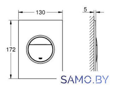 Панель смыва Grohe Nova Cosmopolitan S 37601000 (хром) - Изображение №2 — Интернет-магазин samo.by
