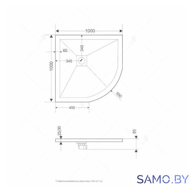 Душевой поддон RGW ST/R-W 16153100-01 100x100 - Изображение №2 — Интернет-магазин samo.by